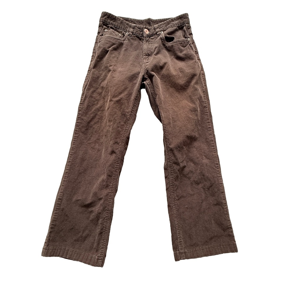 Spykar Jeans Mens Brown Corduroy Straight Leg Pants Cotton Size 28